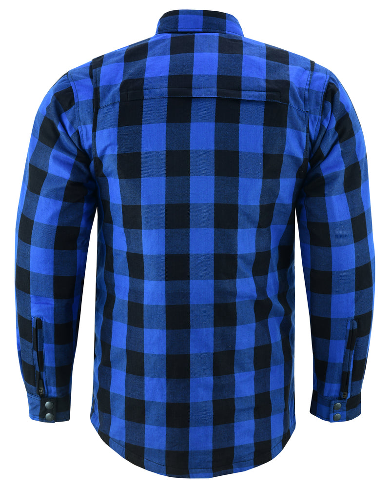 DS4674 Armored Flannel Shirt - Blue Daniel Smart Manufacturing