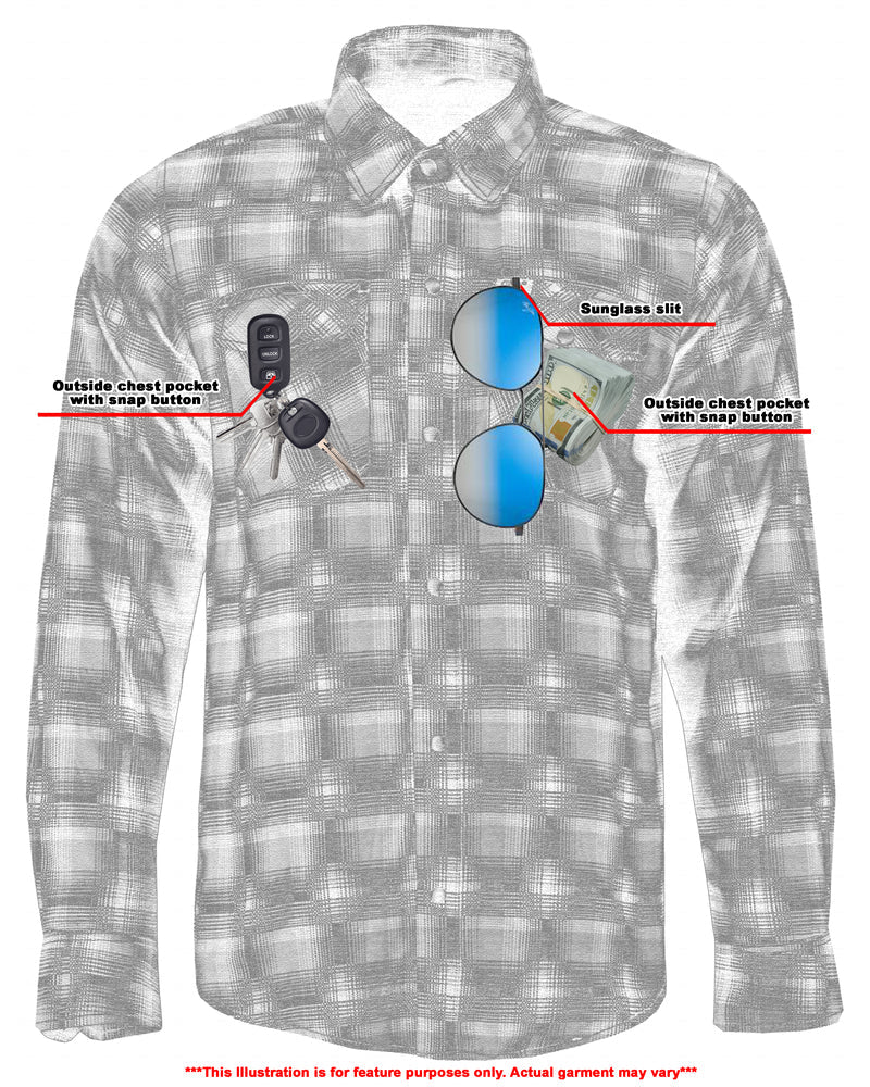 Flannel Shirt - Blue and Black Shaded LVAD Gear Flannel