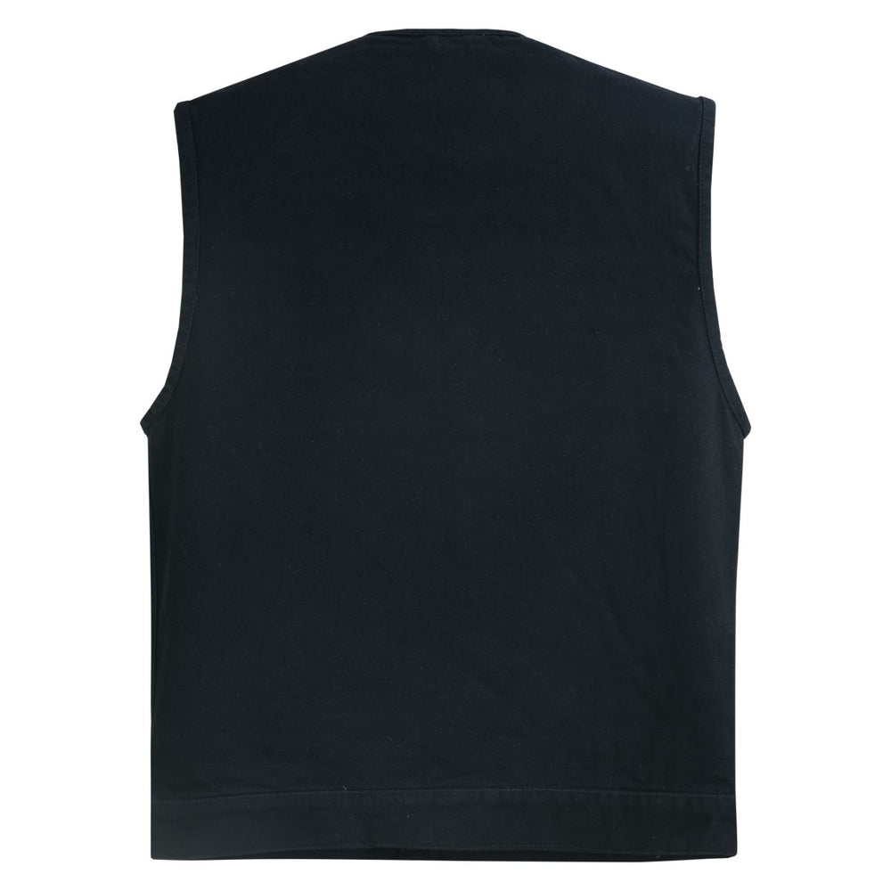 RM981BK Concealed Snaps, Denim Material, Hidden Zipper, w/o Collar