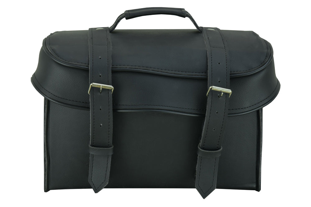 RC350 Leather Black PVC Large Four Piece Motorcycle Touring Tail Bag