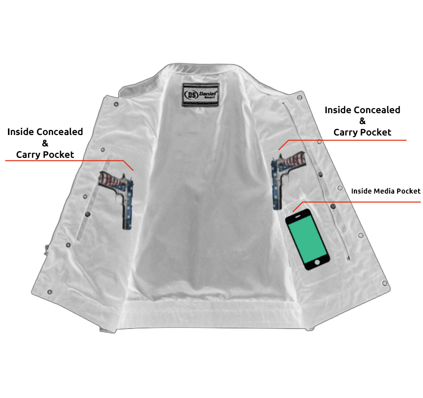 RC689 Concealed Snap Closure, Textile Material, Scoop Collar & Hidden