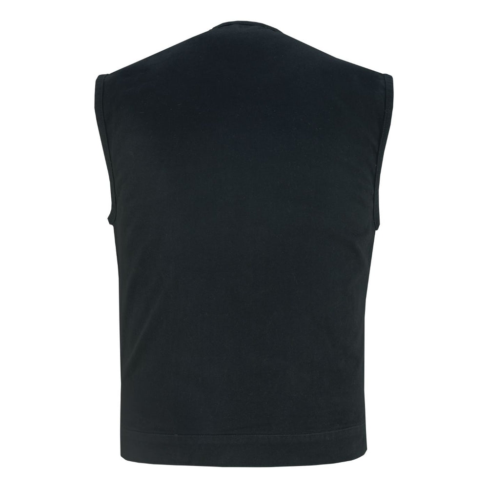 RM981BK Concealed Snaps, Denim Material, Hidden Zipper, w/o Collar