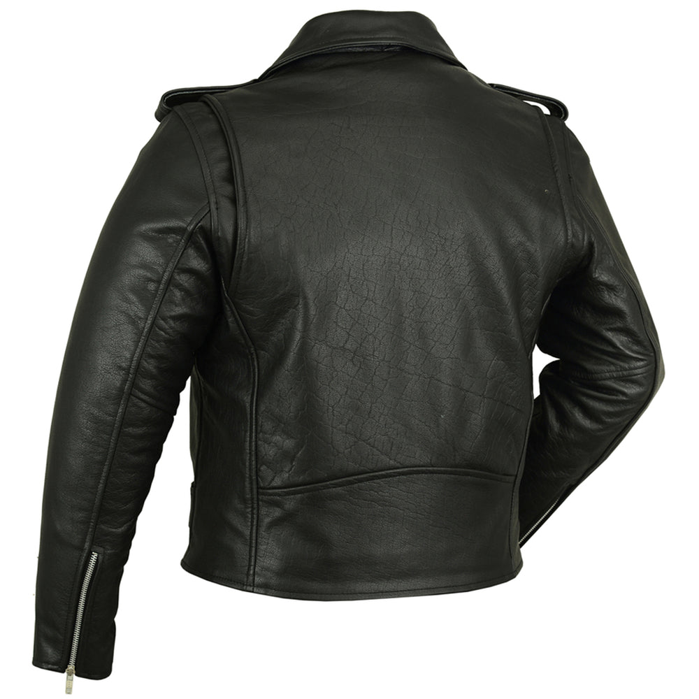 RC730 Men's Classic Plain Side Police Style M/C Jacket