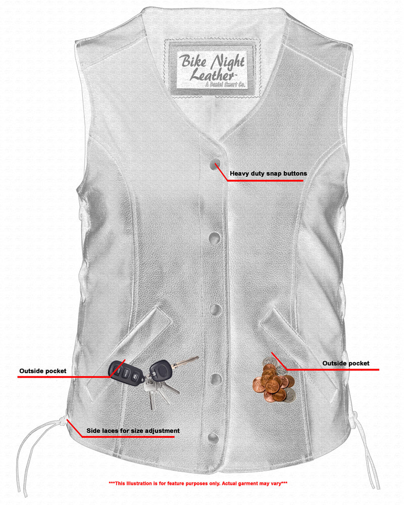 RC206 Women's Stylish Longer Body 3/4 Vest - Side Laces