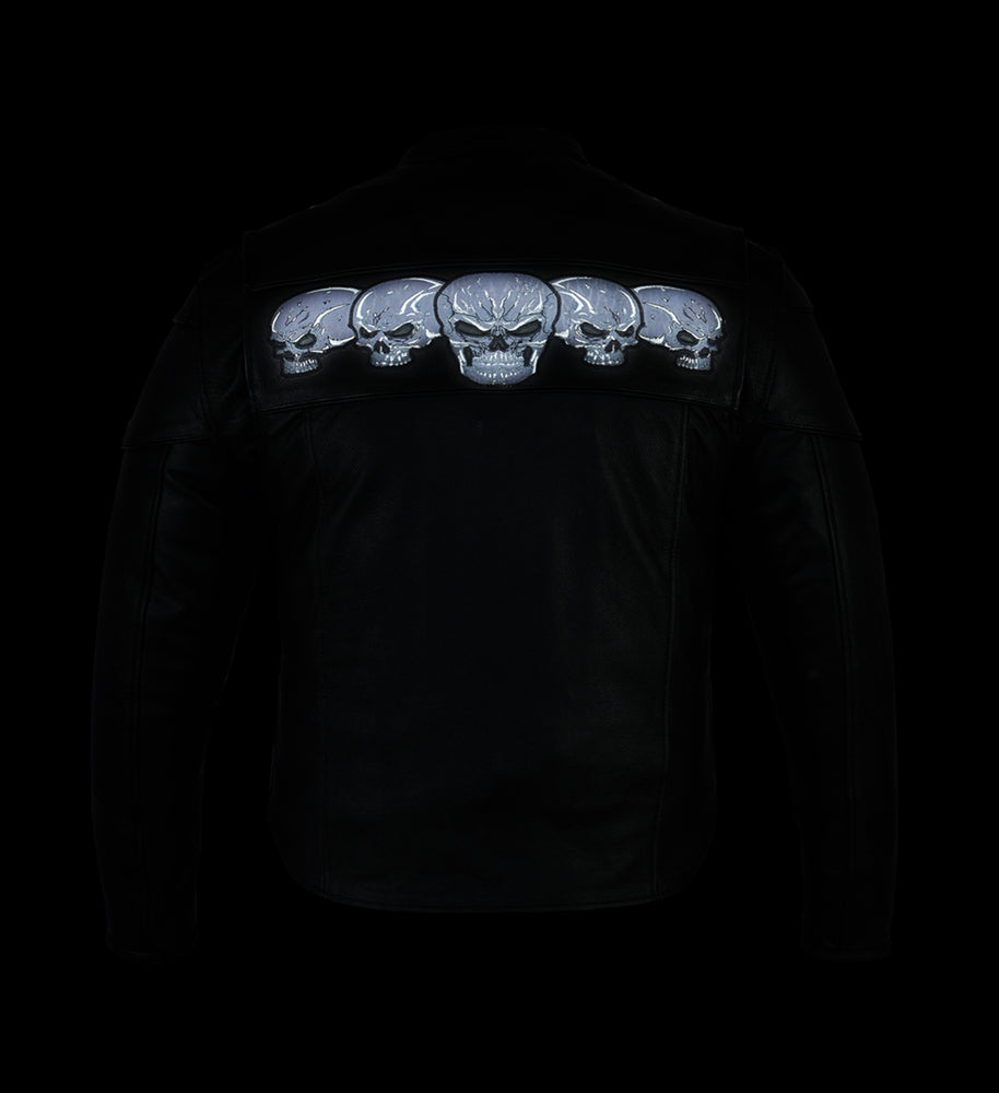 RC700 Men's Scooter Jacket w/Reflective Skulls