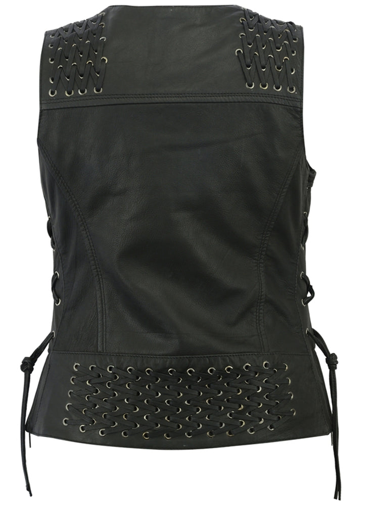 RC285 Women's Vest with Grommet and Lacing Accents