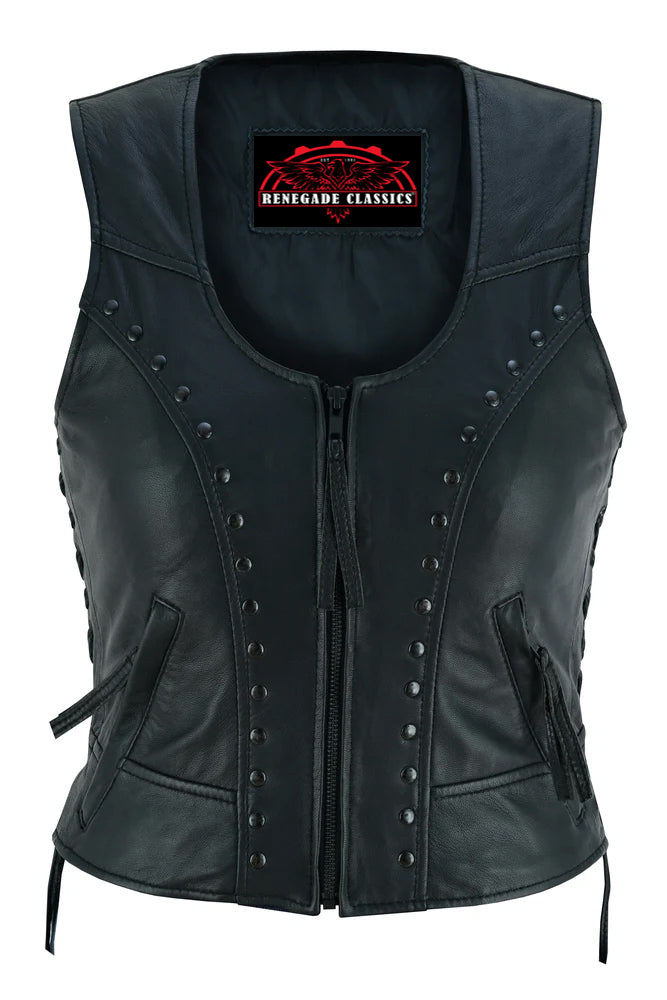 RC241 Women's Lightweight Vest with Rivets Detailing