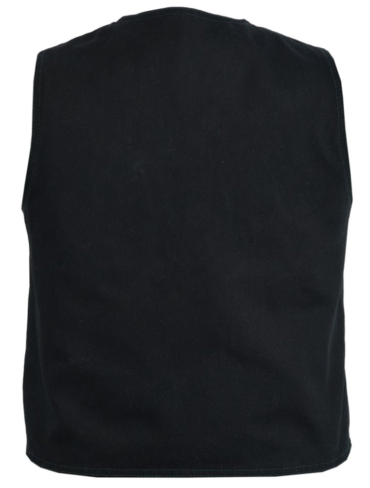 RM9725   Kid's Denim Plain Side Vest