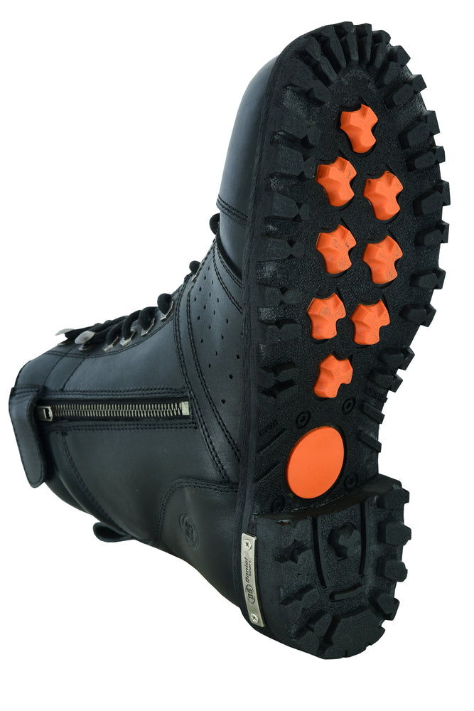 RC9731 Men's 6'' Side Zipper Plain Toe Boot W/Perforation