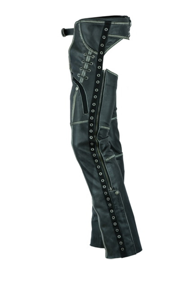 RC485V Women's Gray Stylish Lightweight Hip Set Chaps