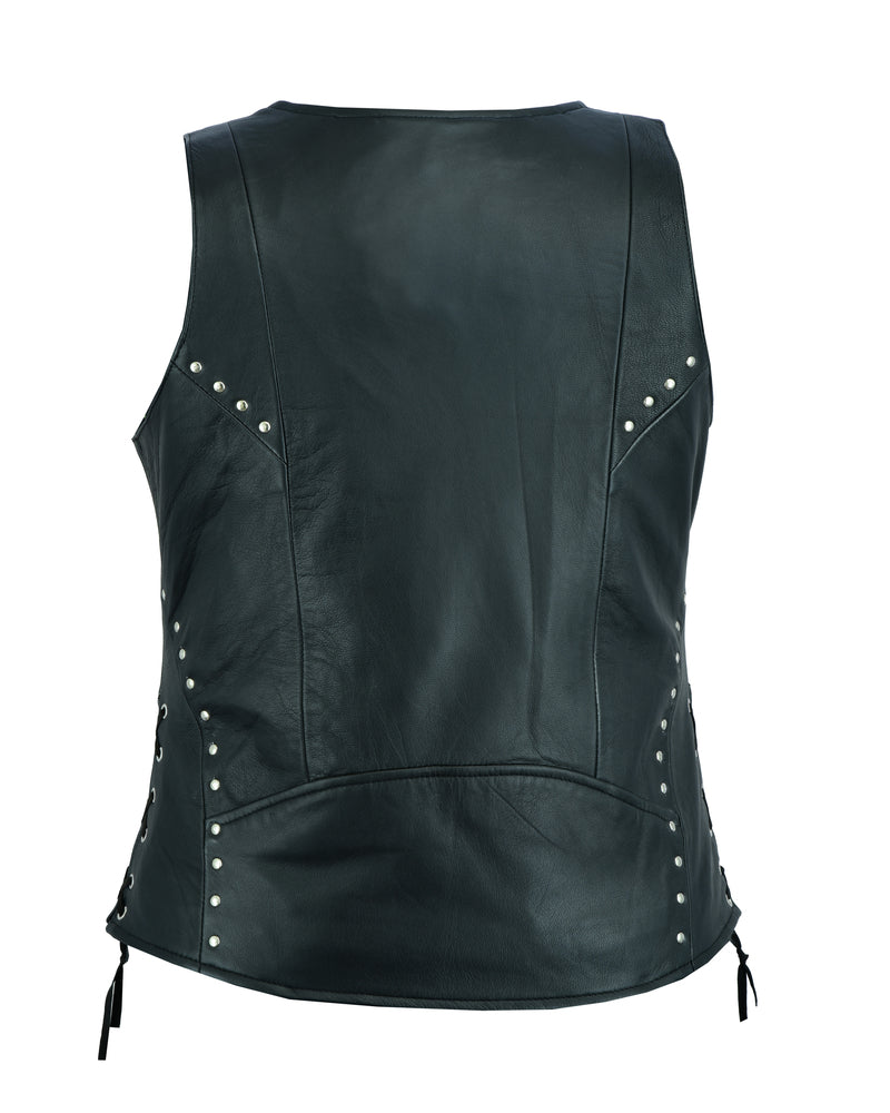 RC234 Women's Open neck Vest with Lacing Details