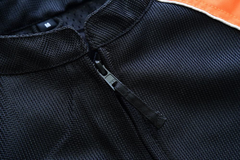 RC827 Women's Mesh 3-in-1 Riding Jacket (Black/Orange)