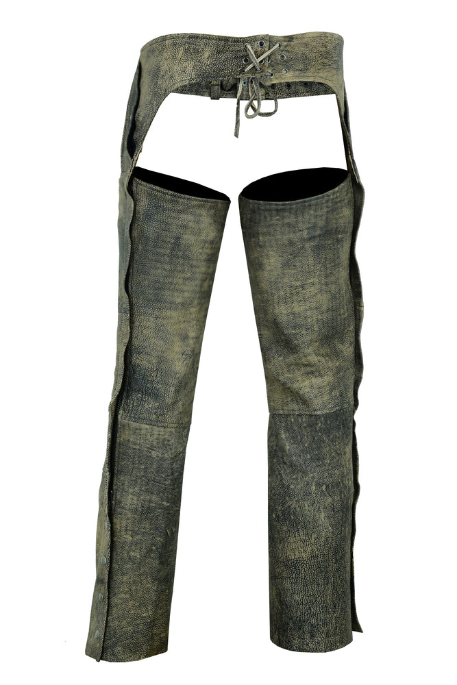 RC439 Unisex Double Deep Pocket Thermal Lined Chaps- Antique Brown