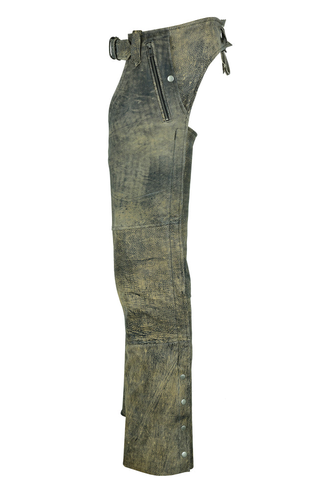 RC439 Unisex Double Deep Pocket Thermal Lined Chaps- Antique Brown