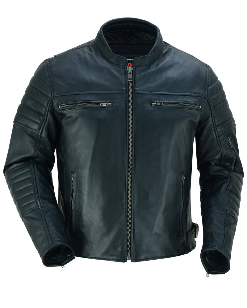 RC757 Men's Lightweight Drum Dyed Naked Lambskin Crossover Scooter Ja