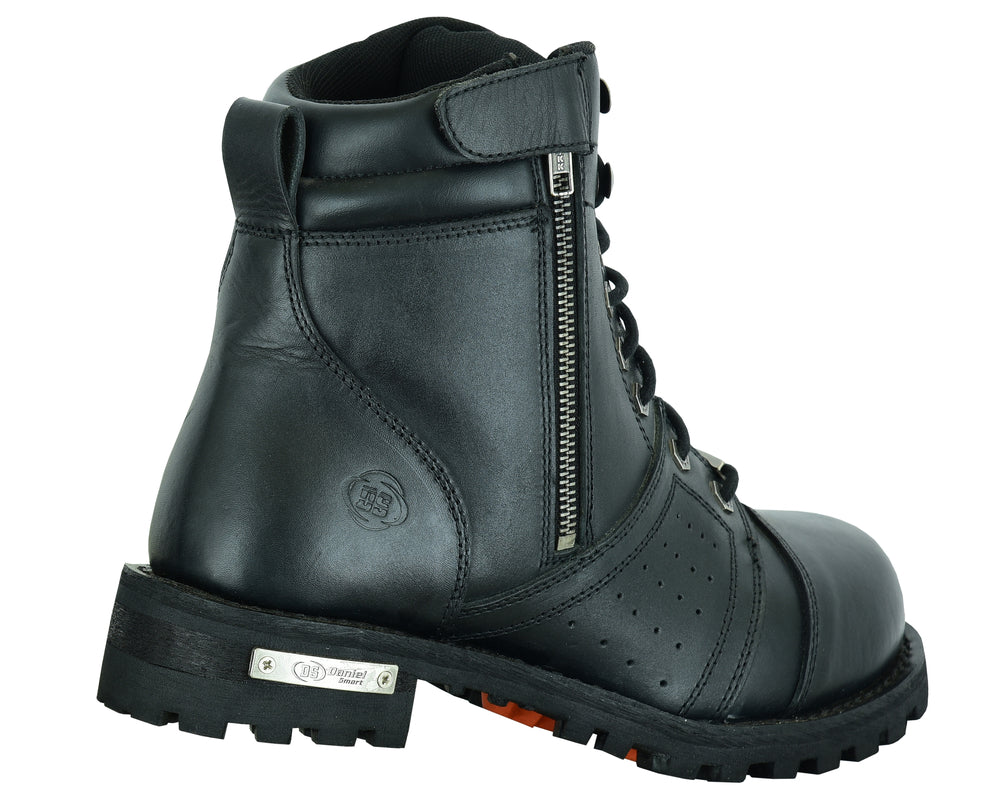RC9731 Men's 6'' Side Zipper Plain Toe Boot W/Perforation