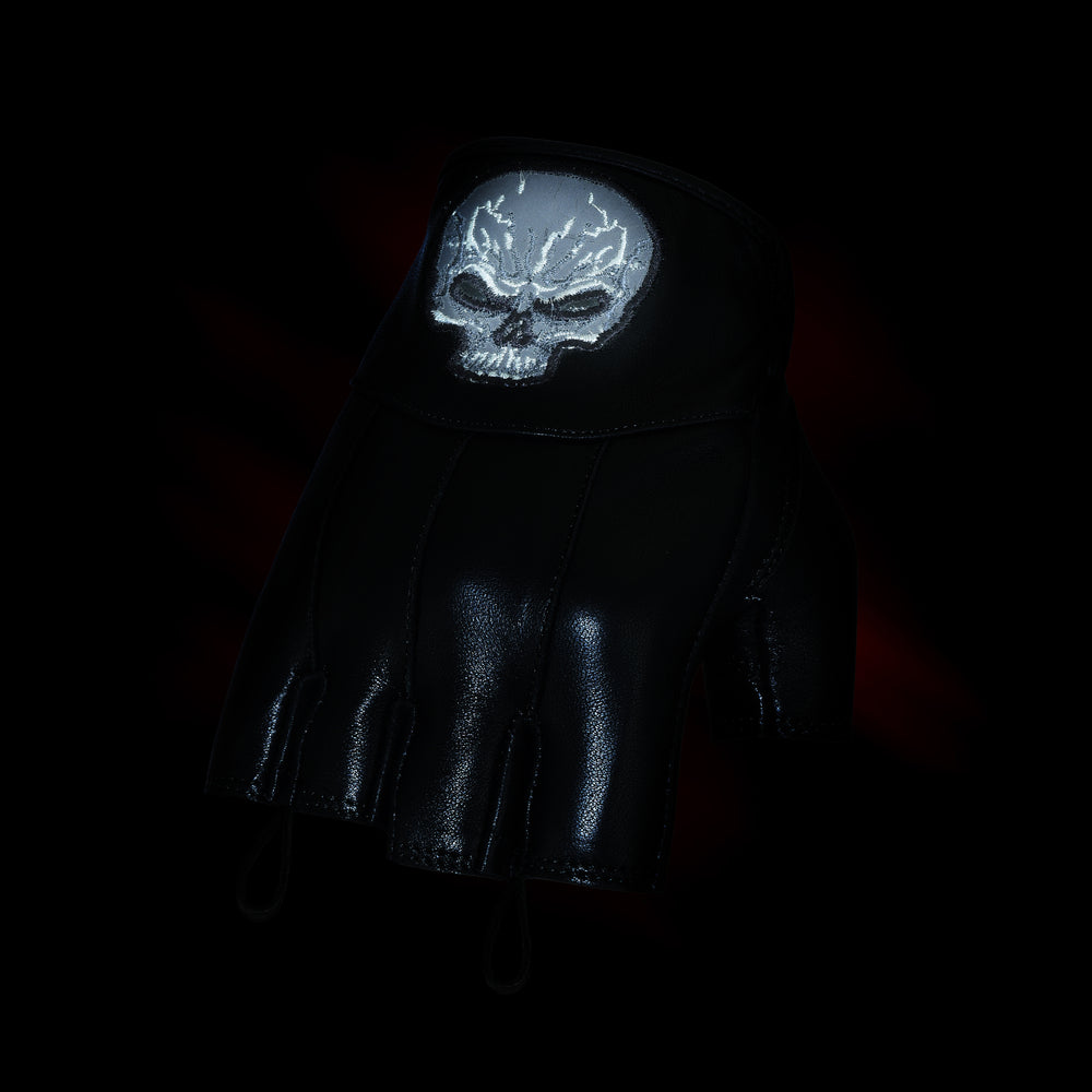 RC98 Reflective Skull Fingerless Glove