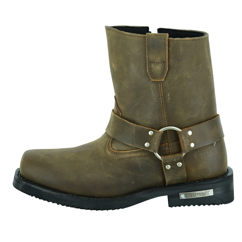 RC9742 Men's Side Zipper Waterproof Boots- Brown
