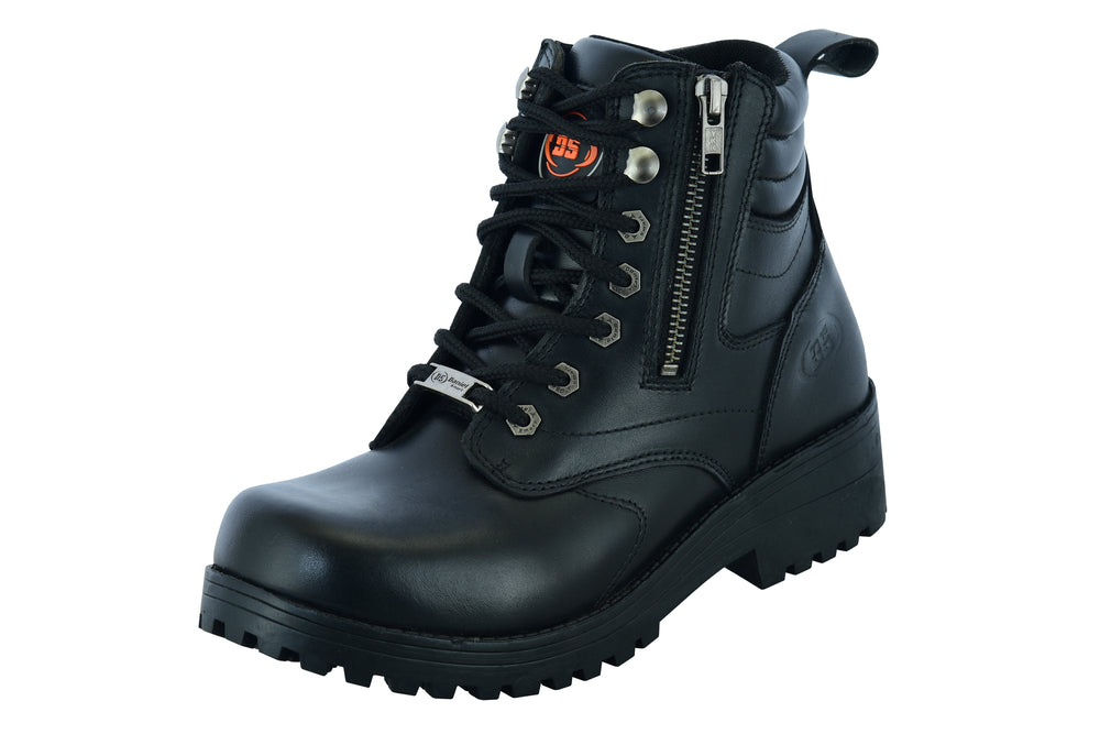 RC9768 Women's Side Zipper Plain Toe Boots