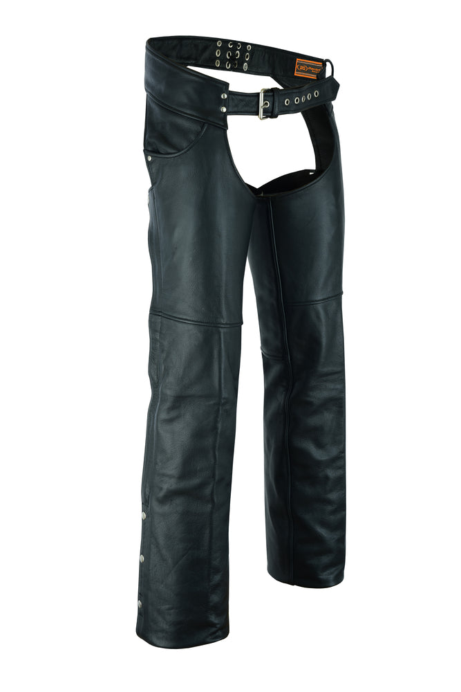 RC447TALL Tall Classic Leather Chaps with Jeans Pockets