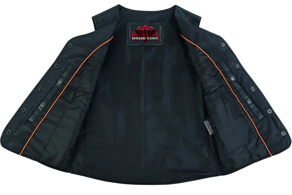 RC204 Women's Stylish Longer Body &frac34; Vest - Plain Sides