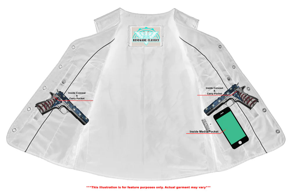 RC204 Women's Stylish Longer Body &frac34; Vest - Plain Sides