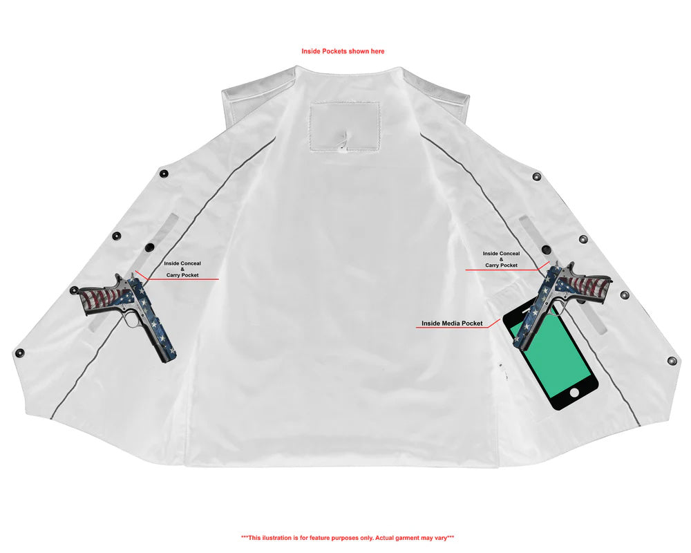 RC115 Men's Single Back Panel Concealed Carry Vest