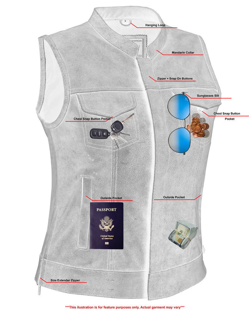 RC229  Women's Premium Single Back Panel Concealment Vest - GRAY