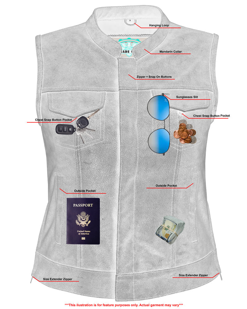 RC229  Women's Premium Single Back Panel Concealment Vest - GRAY