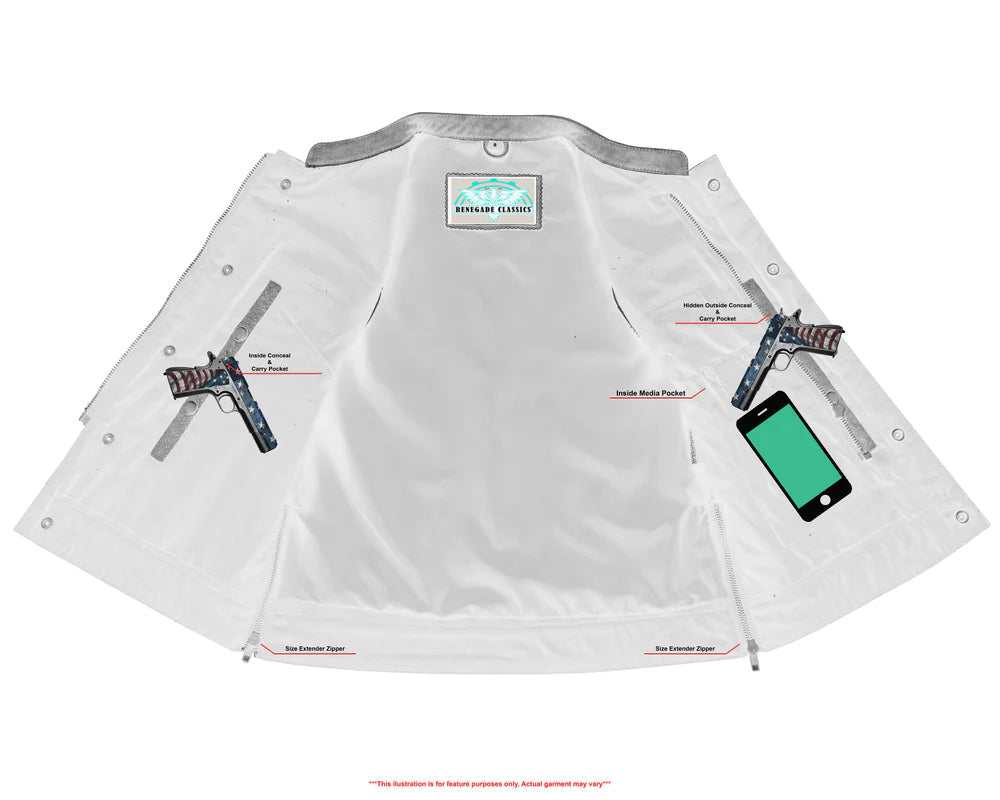 RC229  Women's Premium Single Back Panel Concealment Vest - GRAY