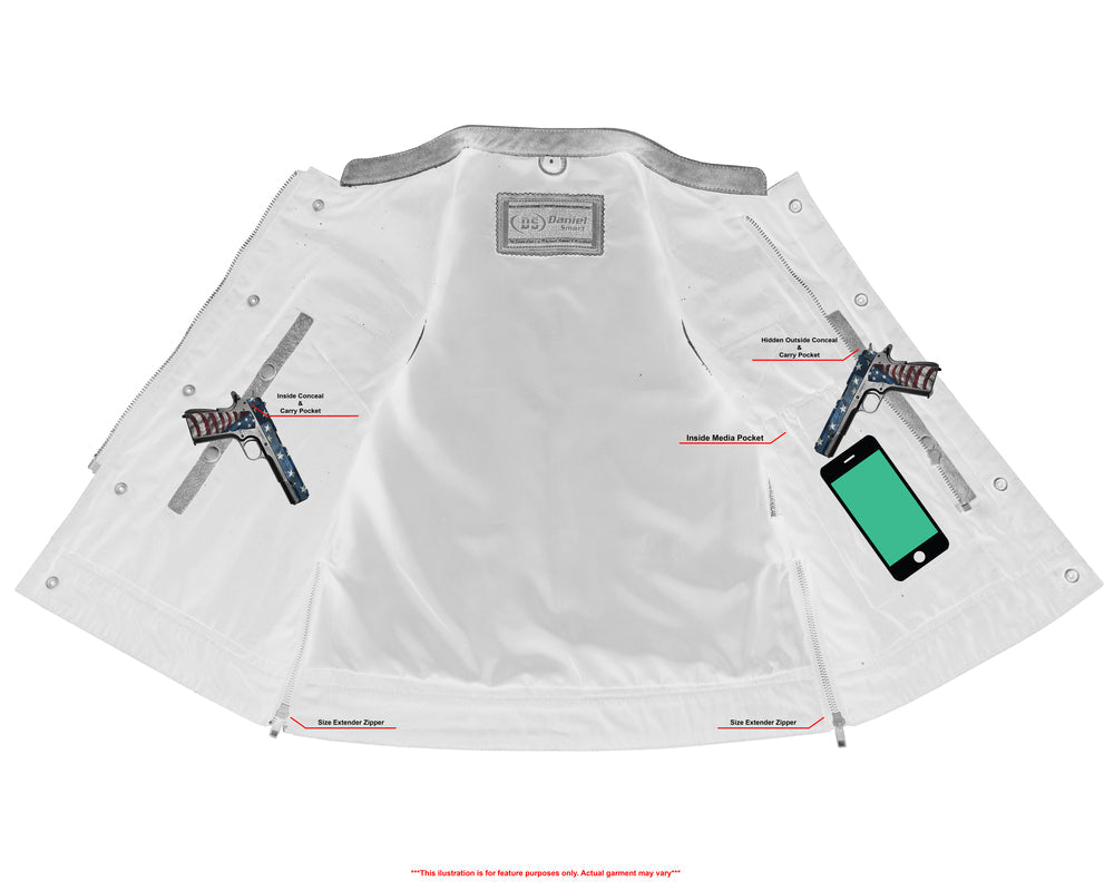 RC229  Women's Premium Single Back Panel Concealment Vest - GRAY