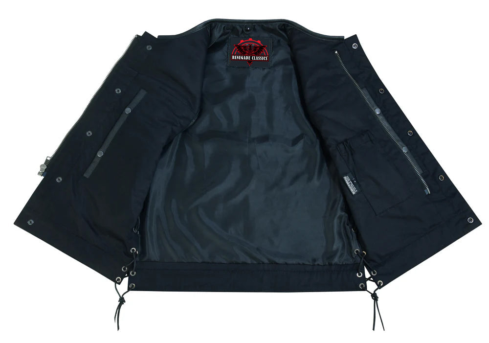 RC178 Upgraded Style Gun Pockets, Hidden 10" Gun Metal Zipper