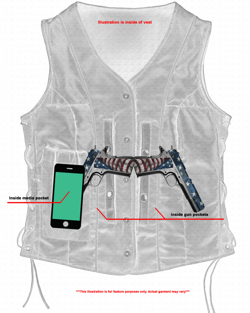 RC206 Women's Stylish Longer Body 3/4 Vest - Side Laces