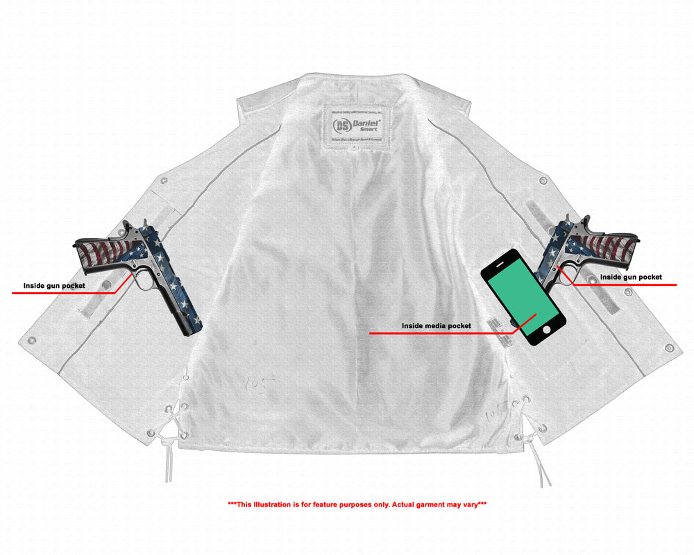 RC105 Men's Single Back Panel Concealed Carry Vest