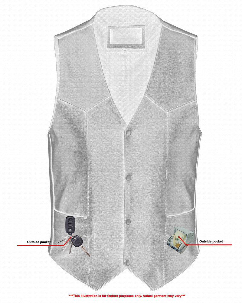 RC104 Men's Plain Side Economy Vest