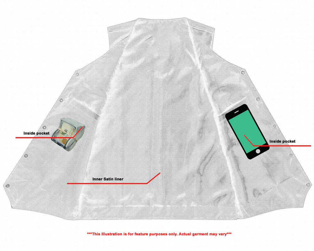 RC162TALL Men's Tall Classic Biker Leather Vest