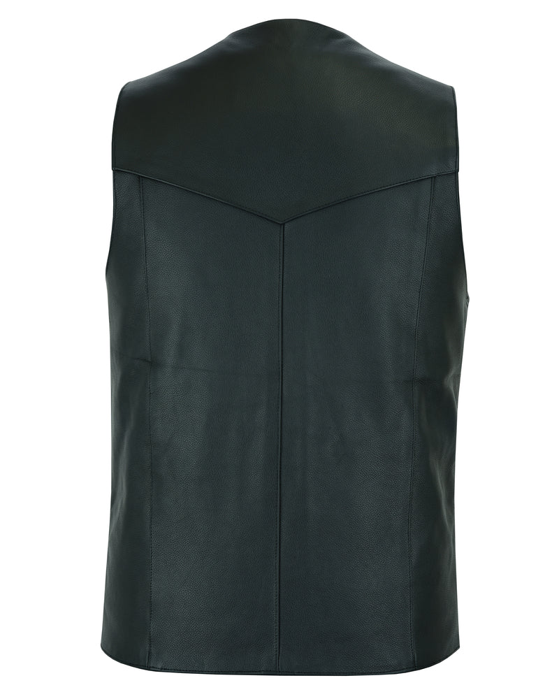 RC162TALL Men's Tall Classic Biker Leather Vest