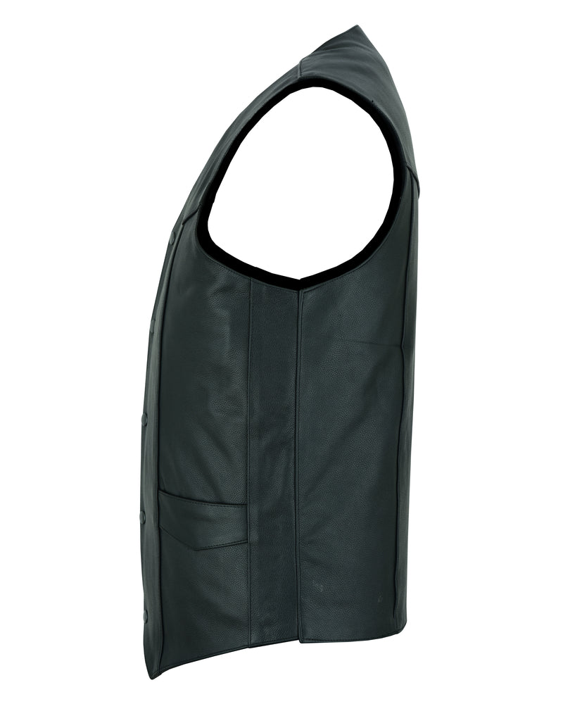 RC162TALL Men's Tall Classic Biker Leather Vest