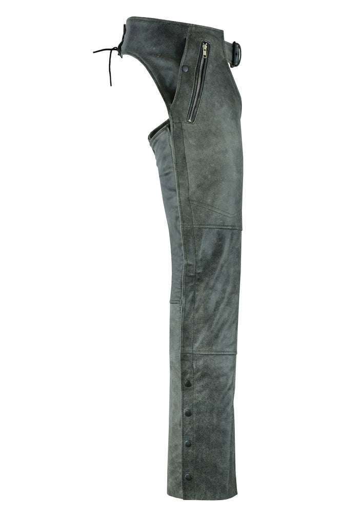 RC413 Unisex Double Deep Pocket Thermal Lined Chaps - GRAY