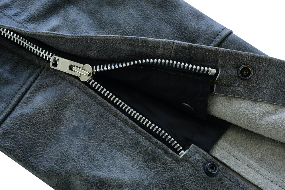 RC413 Unisex Double Deep Pocket Thermal Lined Chaps - GRAY