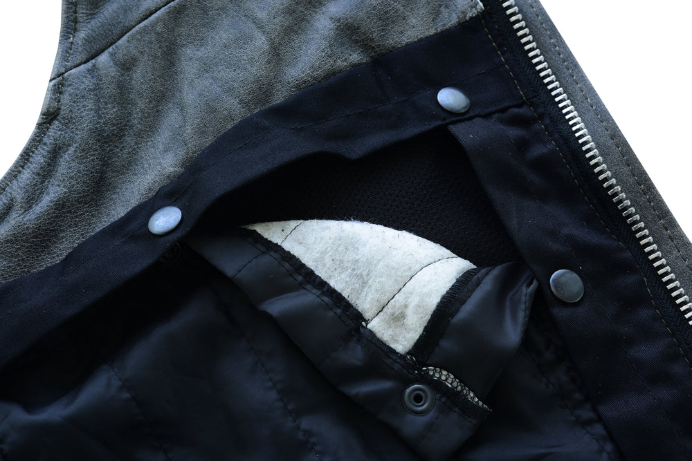 RC413 Unisex Double Deep Pocket Thermal Lined Chaps - GRAY