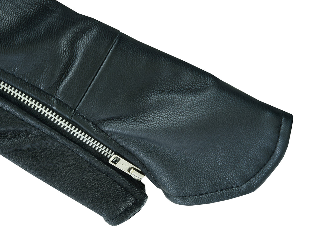 RC422 Women's Black Thigh High Leather Side Lace Leggings