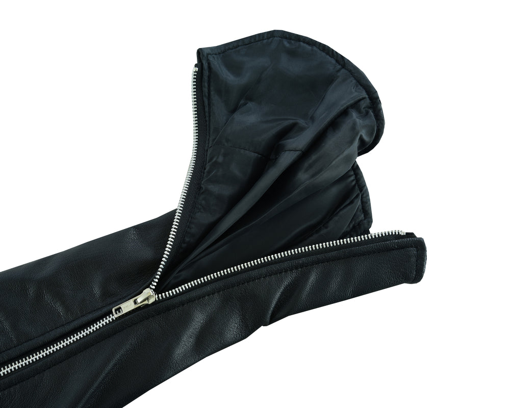 RC422 Women's Black Thigh High Leather Side Lace Leggings