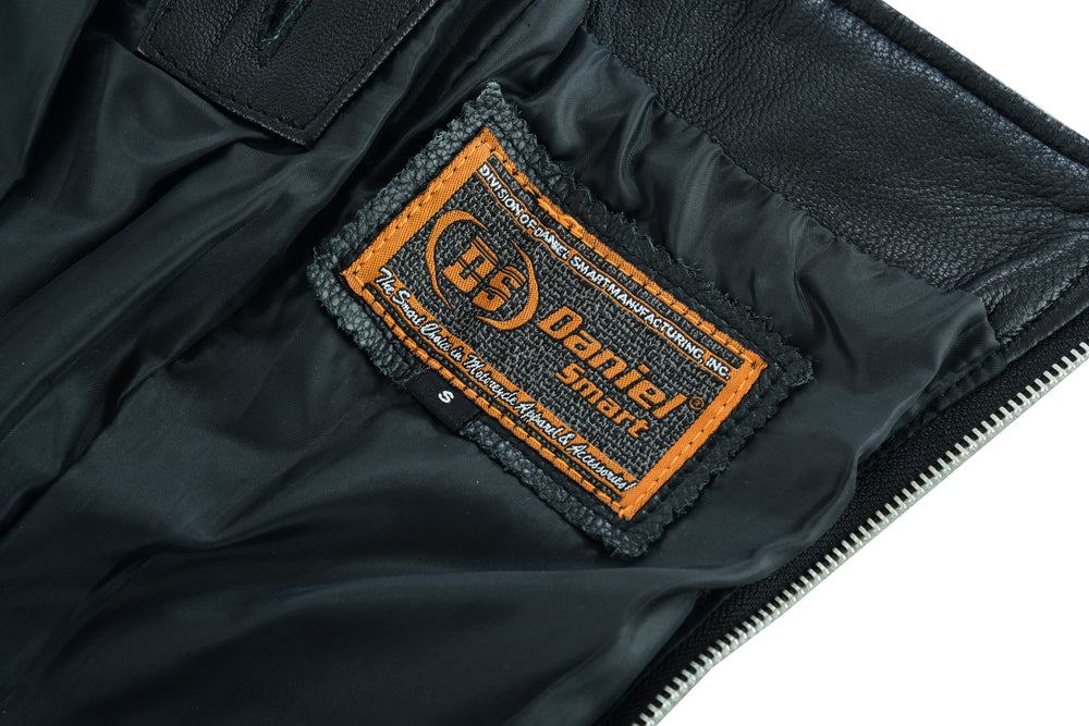 RC422 Women's Black Thigh High Leather Side Lace Leggings