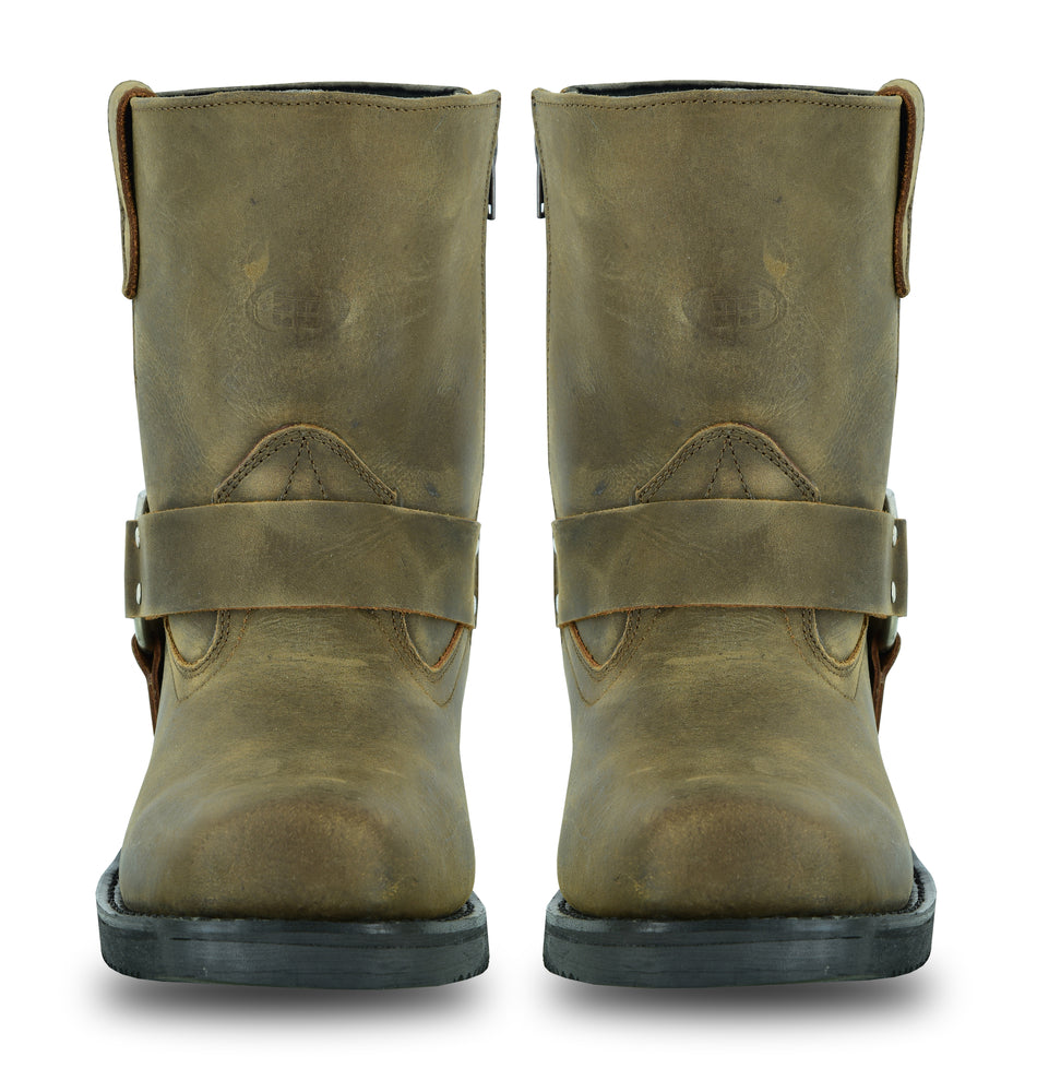 RC9742 Men's Side Zipper Waterproof Boots- Brown