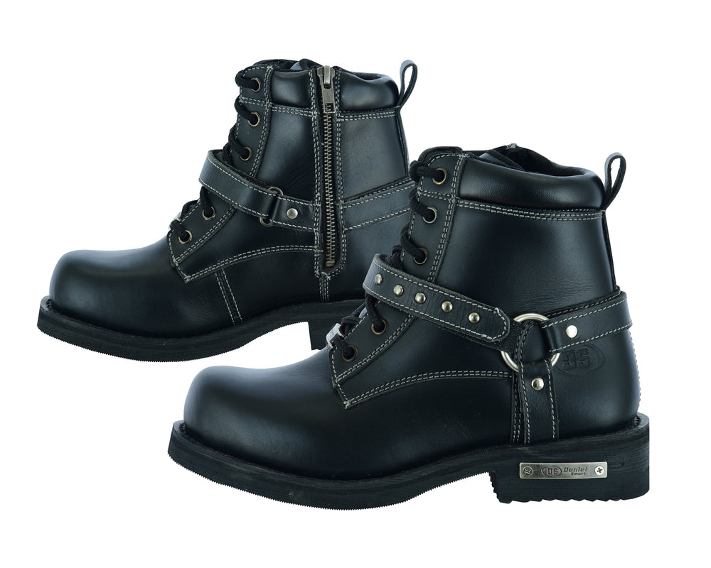 RC9766 Women's Boots with Side Zipper and Single Strap