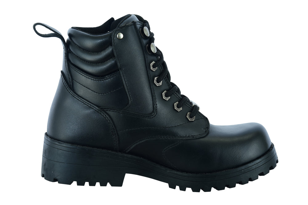 RC9768 Women's Side Zipper Plain Toe Boots