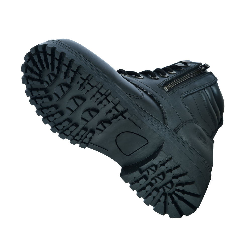 RC9768 Women's Side Zipper Plain Toe Boots