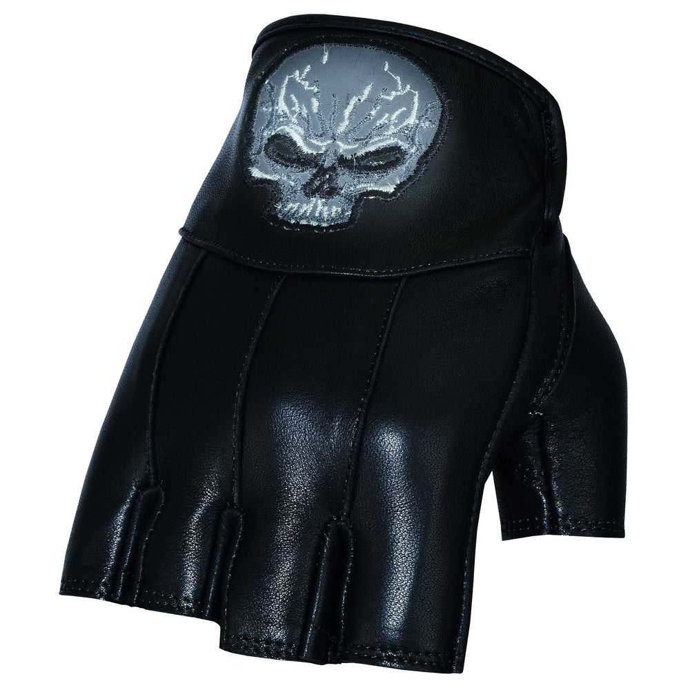 RC98 Reflective Skull Fingerless Glove