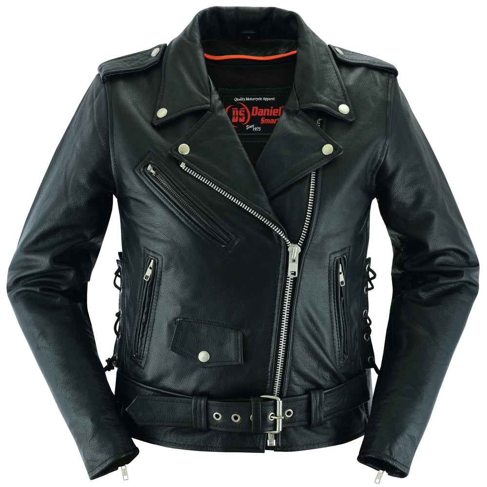 RC831 Women's Classic Side Lace Police Style M/C Jacket